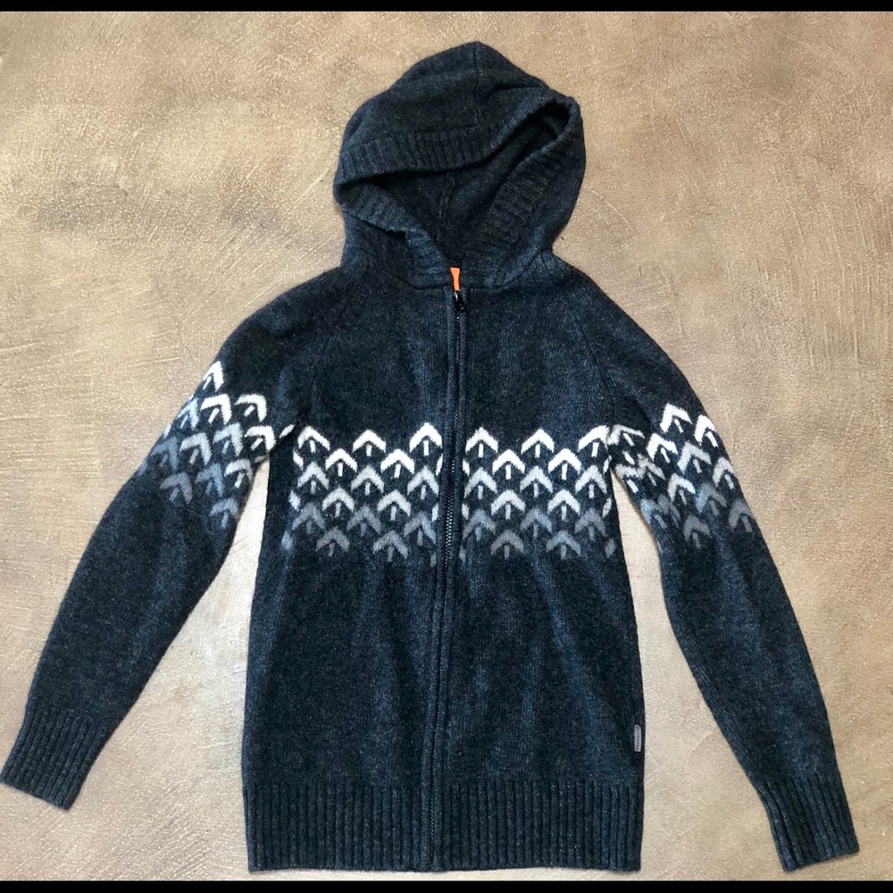Merrell Zip Up Hooded Wool Sweater
